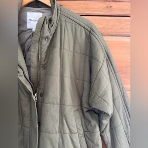 Madewell Military Green Quilted Jacket